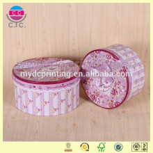 Fancy decorative wedding round paper box template